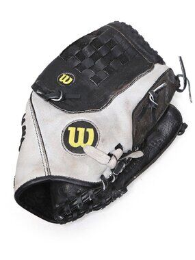 Wilson A300 Series 11" Leather Baseball Glove - Black & White RHT Sports
